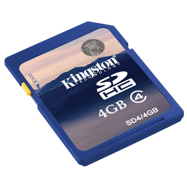 Kingston 4GB SDHC Class 4 Memory Card SD4/4GB