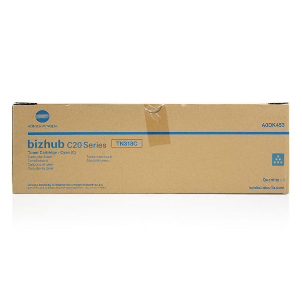 KONICA MINOLTA BIZHUB C20/C20P TN318 CYAN TONER - 8K A0DK-453