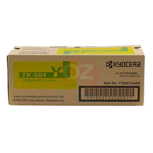 Kyocera Genuine Tk-584Y Yellow Toner Cartridge For Fsc5150Dn/P6021Cdn (2.8K) 1T02Ktaas0 -