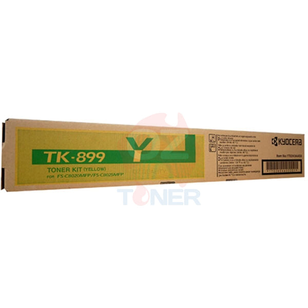 Kyocera Genuine Tk-899 Yellow Toner Kit For Fs-C8020/C8025/Fsc8520/C8525 Mfp (6K) [Tk899Y] Cartridge