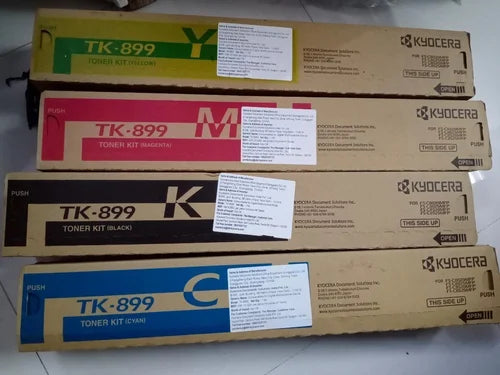 Bundle: 4x Pack Kyocera TK-899 C/M/Y/K Toner Cartridge Set for FS-C8020MFP FS-C8025MFP