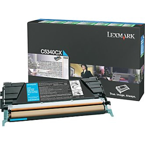 Lexmark Genuine C5340CX Cyan Return Program Toner Yield 7000 Pages For C534 C5340CX