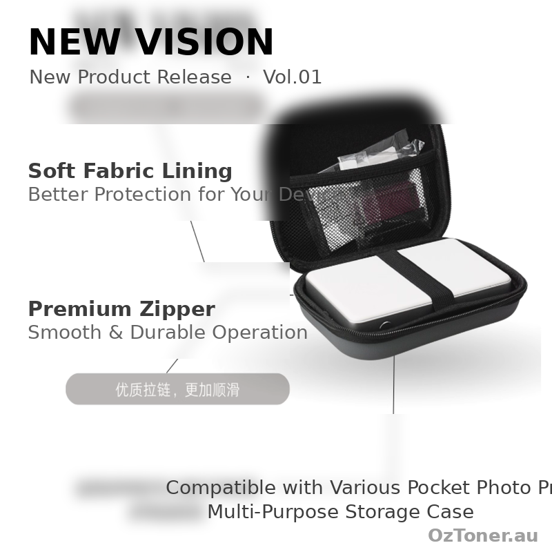OZ Hard Case for HP Sprocket Portable 2×3″ Instant Photo Printer – EVA Protective Carry Case with Mesh Pocket
