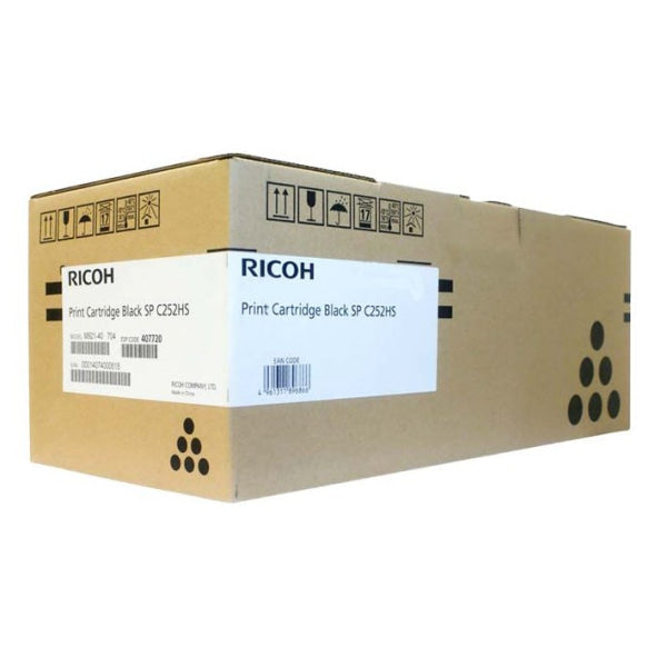 RICOH 407720 PRINT CARTRIDGE BLACK SP C252HS SPC252DN DAMAGED CARTON 407720-RET