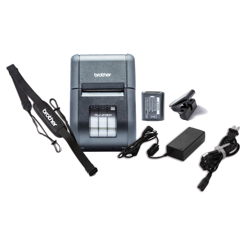 Brother RJ-2140 Label Printer Direct Thermal 2-Inch WLAN USB Kit (BUNDLE PACK)