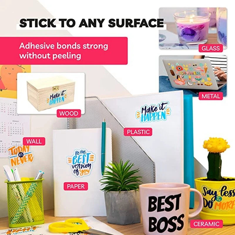 100 pages A4 Clear Glossy Inkjet Sticker Paper Transparent Self Adhesive Labels