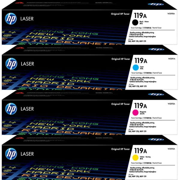 *Sale!* 4 Pack Hp W2090A W2091A W2092A W2093A Toner Cartridge Set #119A -