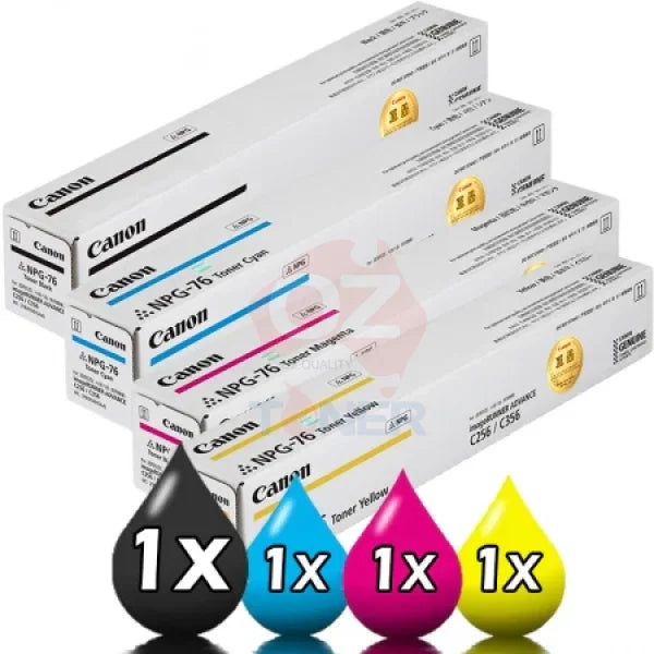 *Sale!* 4X Pack Genuine Canon Tg-76 C/M/Y/K Toner Cartridge Set Npg76 Gpr58 -
