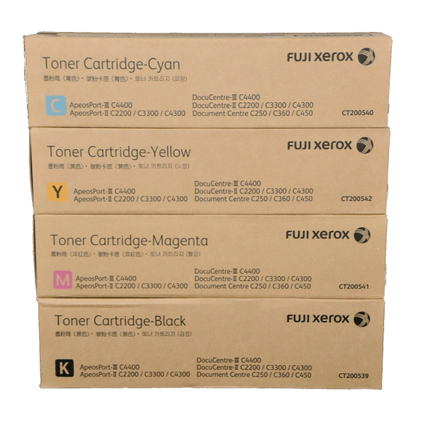 *Sale!* 4X Pack Genuine Fuji Xerox Docucentre C250 C360 C450 Toner Set [Ct200539-Ct200542]