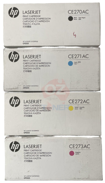 *Sale!* 4X Pack Genuine Hp #650A C/M/Y/K Toner Cartridge Set Ce270Ac Ce271Ac Ce272Ac Ce273Ac -