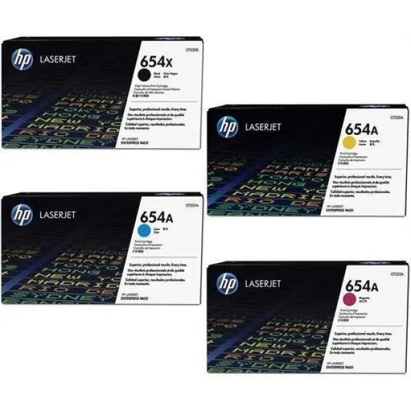 *Sale!* 4X Pack Genuine Hp Cf330X Cf331A Cf333A Cf332A Toner Cartridge Set 654X 654A -