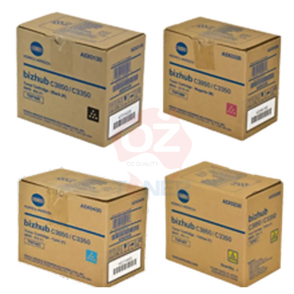 *Sale!* 4X Pack Genuine Konica Minolta Bizhub C3350 C3850 Tnp48 C/M/Y/K Toner Set [A5X0190-A5X0490]