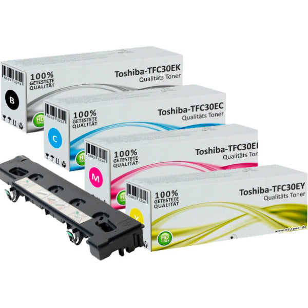 *Sale!* 4X Pack Genuine Toshiba E-Studio 2050C 2051C 2550C 2551C Toner Set [Tfc30Dk Tfc30Dc Tfc30Dm