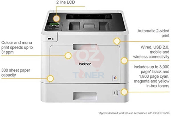 Brother Hl-L8260Cdw A4 Color Laser Wireless Printer+Duplex+Airprint 31Ppm [Hll8260Cdw] Printer