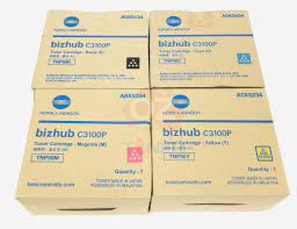 *Sale!* Genuine 4X Pack Konica Minolta Tnp50 C/M/Y/K Standard Yield Toner Cartridge Set For C3100P