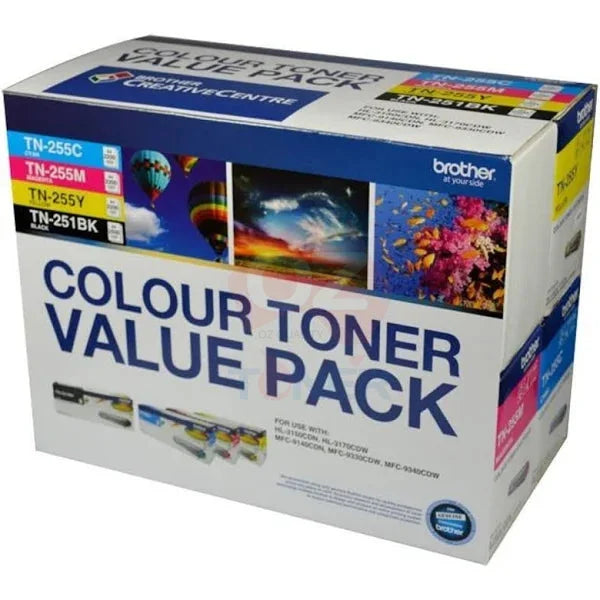 *Sale!* Genuine Brother Tn251 & Tn255 Toner Set For Hl-3150Cdn/3170Cdw/Mfc-9140Cdn/9335Cdw/9340Cdw