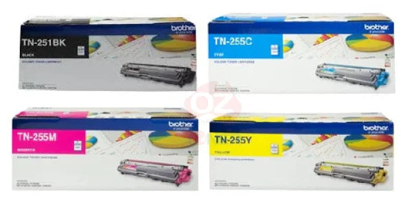 *Sale!* Genuine Brother Tn251 & Tn255 Toner Set For Hl-3150Cdn/3170Cdw/Mfc-9140Cdn/9335Cdw/9340Cdw