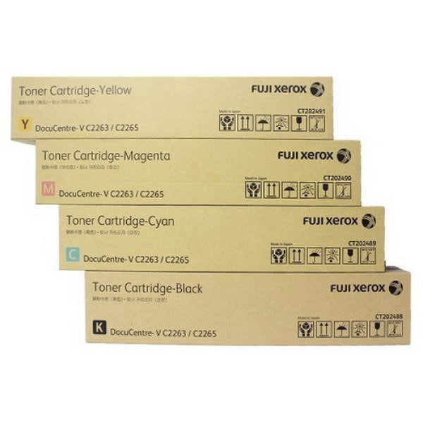 *Sale!* Genuine Fuji Xerox Docucentre-V2265/V2263/V2260 Toner Cartridge Set [Ct202488-Ct202491] -