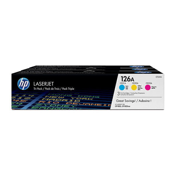 HP #126A CMY Toner Tri Pack CF341A