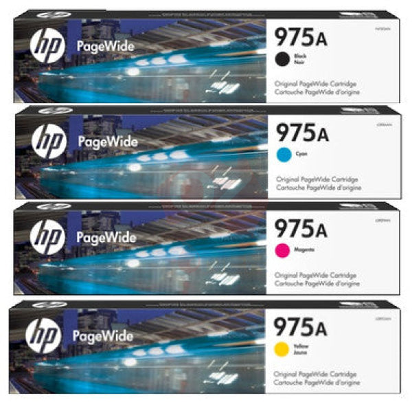 *Sale!* Genuine Hp #975A C/M/Y/K Ink Set L0R97Aa L0R88Aa L0R91Aa L0R94Aa For Pagewide Pro