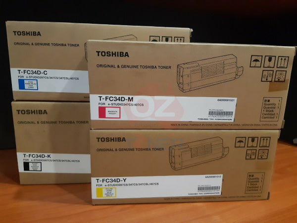 *Sale!* Genuine Toshiba E-Studio 347Cs 347Csi 407Cs Black Toner Cartridge 15K/11.5K [Tfc34-Set] -