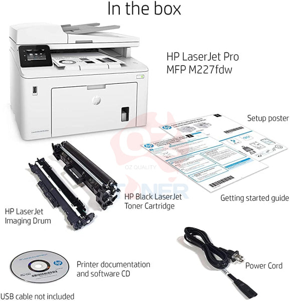 *Sale!* Hp Laserjet Pro M227Fdw 4-In-1 Mono Laser Wireless Mfp Printer+Fax+Duplex [G3Q75A] Printer