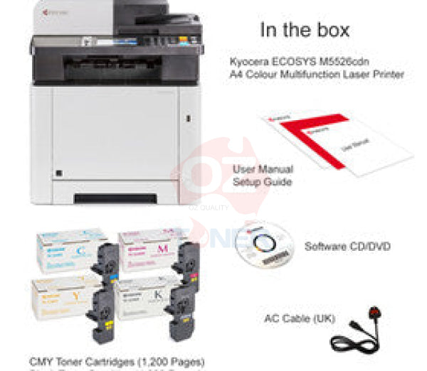*Sale!* Kyocera Ecosys M5526Cdn/A 3In1 A4 Color Laser Network Printer+Duplex Scan/Print 1102R83Au1