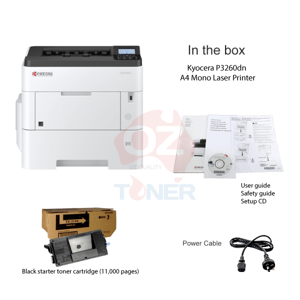 *Sale!* Kyocera Ecosys P3260Dn A4 Workgroup Mono Laser Printer W/Tk3194 Toner 62Ppm 1102Wd3As0