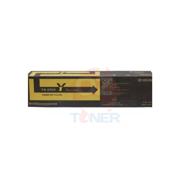 *Sale!* Kyocera Genuine Tk-8709 Yellow Toner Cartridge For Taskalfa 6550Ci/6551Ci/7550Ci/7551Ci